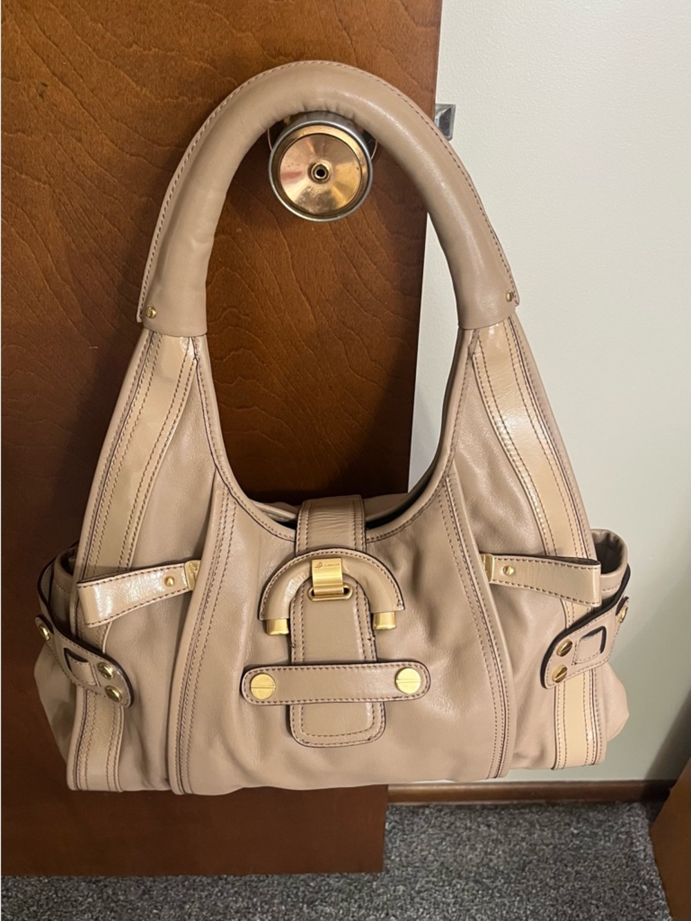 B. MAKOWSKY LiKE NEW Genuine Vachetta Leather Slouchy Shoulder Bag In Tan Color - Picture 10 of 14